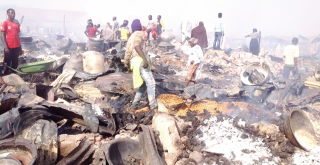 Fire Destroys 200 Shops In Makurdi Market