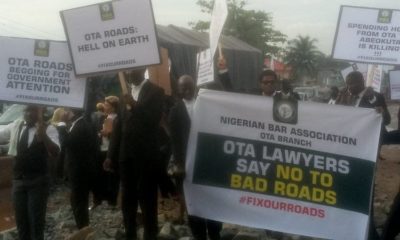 Lawyers protest over bad roads in Ogun