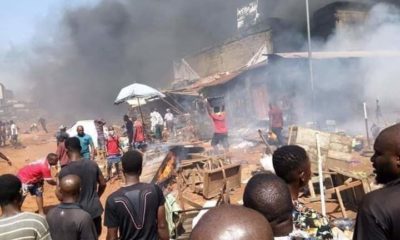 Fire guts Ogbete main market Enugu (Photos)